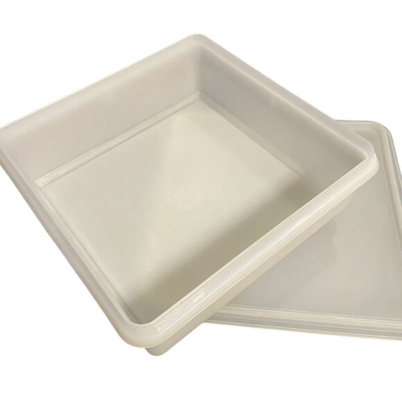 Vintage Tupperware Snack n Store Storage Container Sheer Lid 514 515 Square 9" - Picture 9 of 9